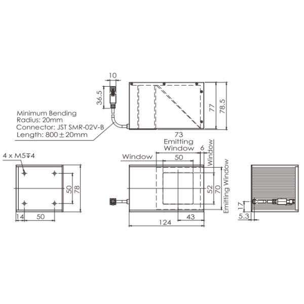 24V/8W 24V/12W DOAL Coaxial Light Source For Silicon Wafer Detection