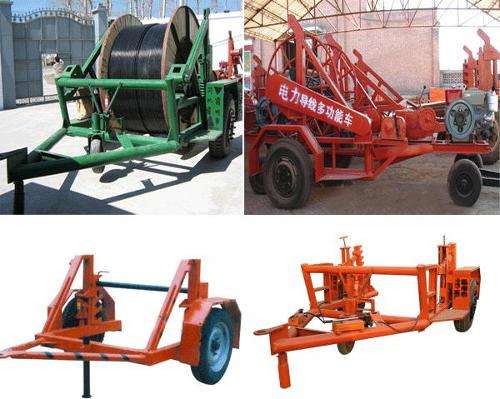 12 Ton Load Capacity Underground Cable Tools Cable Drum Carrier With Surface Treatment Spray Paint