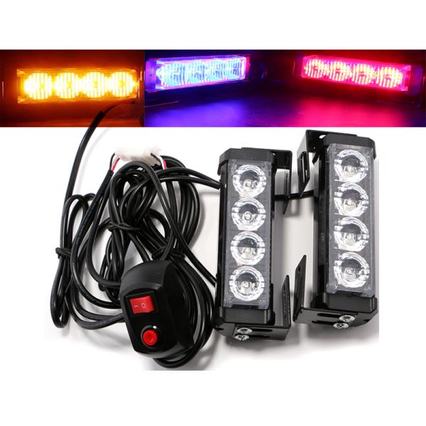 8Models 640lm LED Strobe Warning Lights Blue Red Amber White