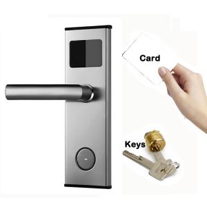 Quality 240*78mm Stainless Steel Hotel Key Card Door Locks With Card Encoder for sale