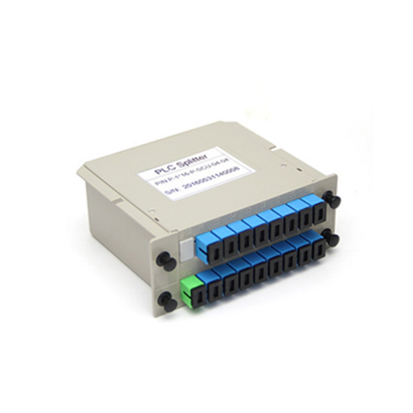 Inserting Type Plug In Plc Optical Splitter , 1x16 Plc Splitter With SC/UPC Adapter