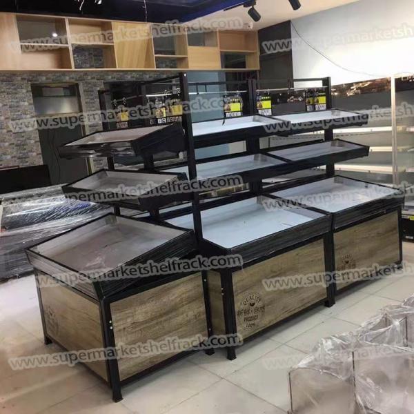 Gondola Fruit Vegetable Display Shelves For Supermarket