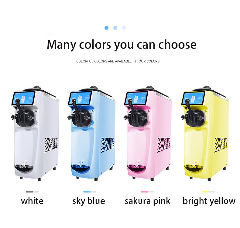 Table Top Soft Serve Ice Cream Making Machine with Machinery Function 210x554x740mm Size