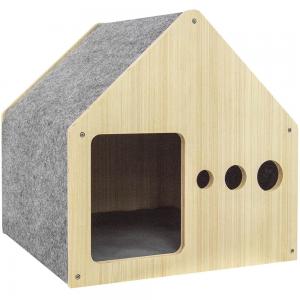 Quality Simple Eco Friendly Wooden Dog House Indoor Wooden Cat Kennel OEM for sale