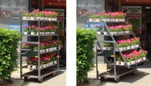 Quality Iron steel 44x46x78In Warehouse / Garden Plant Trolley Moving for sale