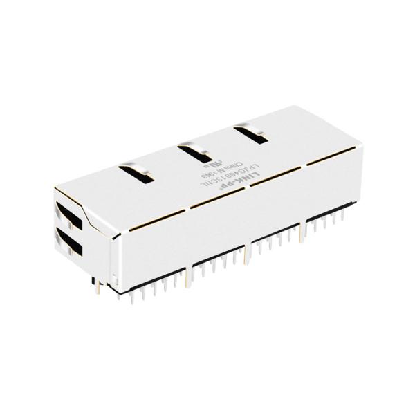 Buy HFJ14-1G01ERL 1x4 RJ45 Connector With 1000 Base-T Magnetic Modules at wholesale prices