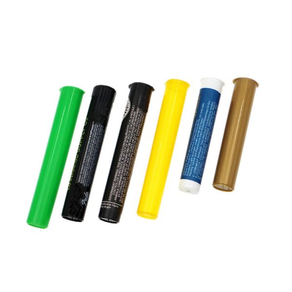 Printable and Reusable Child Resistant Packaging for Prerolls Custom Color Plastic Pop Top Tubes