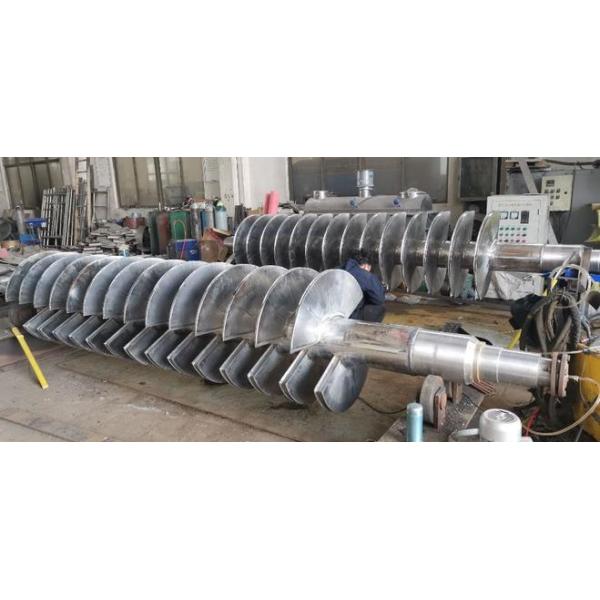 Fully Thread Covered Insulated Jacketed Thermal Screw Conveyor With Adjustable Outlet Height