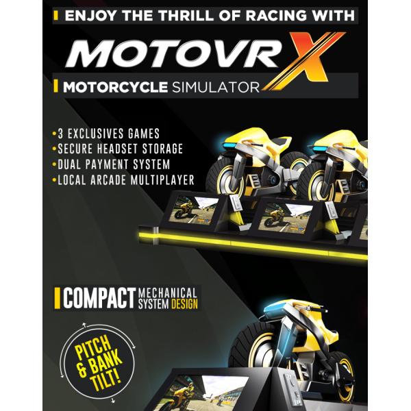 Kids VR Motorcycle Games Online Multiplayer With 24 Inch Screen Galvanized Steel Frame