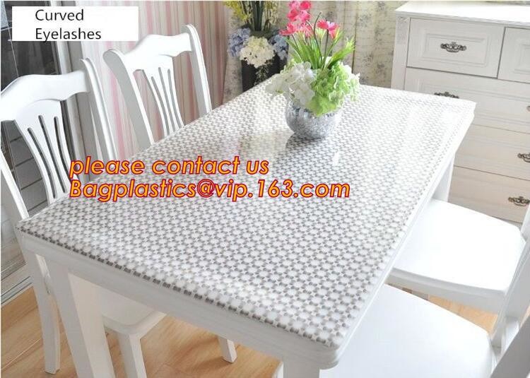 DIY Round PVC Table Cover Protector Desk Mat Table Cloth Pvc Transparent,stamping table cloth plaid PVC table cover