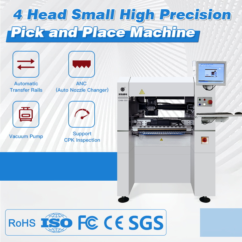 CHM-551 Automatic Pick And Place Machine With Mounting Speed 11500CPH