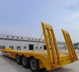 China 50T Loading Capacity Second Hand Semi Trailers With Carbon Steel Flat Bed on sale
