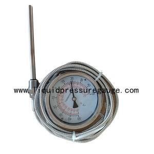 Quality 4&quot; Capillary Type Temperature Gauge 3m Stainless Steel Capillary Thermometer for sale