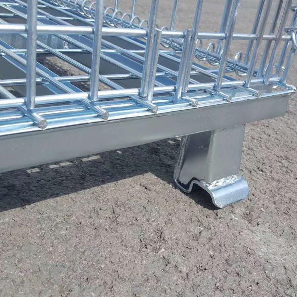 Storage Wire Mesh Cage / Foldable Wire Mesh Container 800kg-1500kg