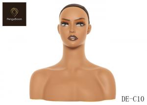Quality Hair Salon Mannequin Head With Shoulders Full Bust Pierceable for sale