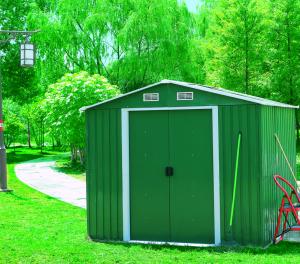 Quality Outdoor Steel Garden Sheds , Metal Outdoor Storage Sheds Resisting Fading for sale