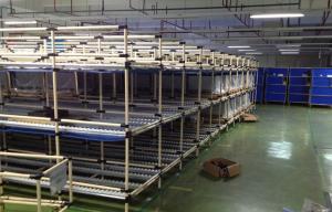 China PE Coated Steel Storage Rack Industrial Warehouse Storage Racks 85 Roller Track on sale