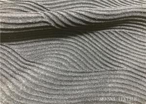 Quality Good Shape Retention Athletic Knit Fabric , Grey Fabrics Used For Activewear for sale