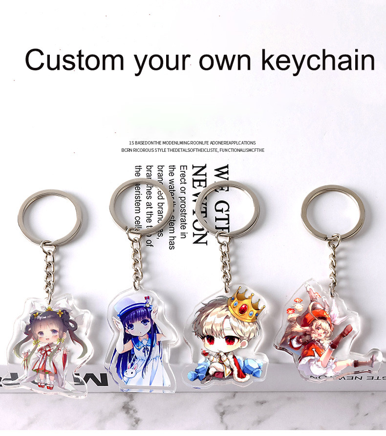 Gift Acrylic Key Chain Custom Lover Couple Family Friend Photo Printed Acrylic Photo Keyring