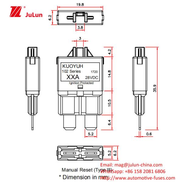 Restorer Customizable 1-50A Circuit Breaker For 12V 24V 28V 32V Voltage And Processing Motor Ship