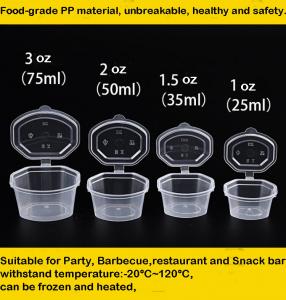 Hexagon Small Disposable Sauce Cups / Disposable Condiment Containers