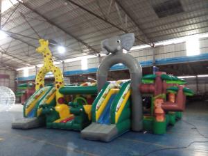 Quality 8x6m Inflatable Trampoline Theme Park Kids Play Amusement Park Equipment for sale
