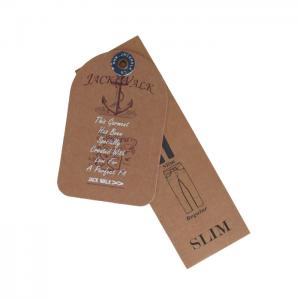 China custom recycled clothing kraft paper hang tag with eyelet manufacturer on sale