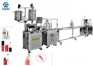 China Semi - automatic Lip Oil Filling Machine with Mixing Tank , Linear Type on sale