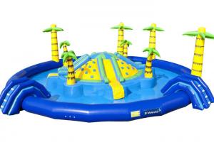 Quality Jungle Floating Giant Inflatable Water Playground , Fun Water Park Inflatable Pool Slide for sale