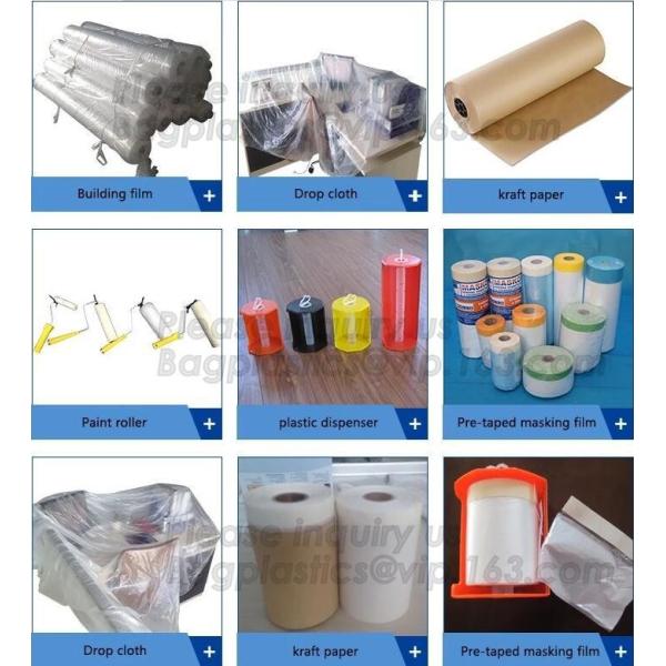 drop cloth for painttable 4m*12.5m,high or low density clothpainters pe plastic drop cloth,polyethylene drop sheet, PACK