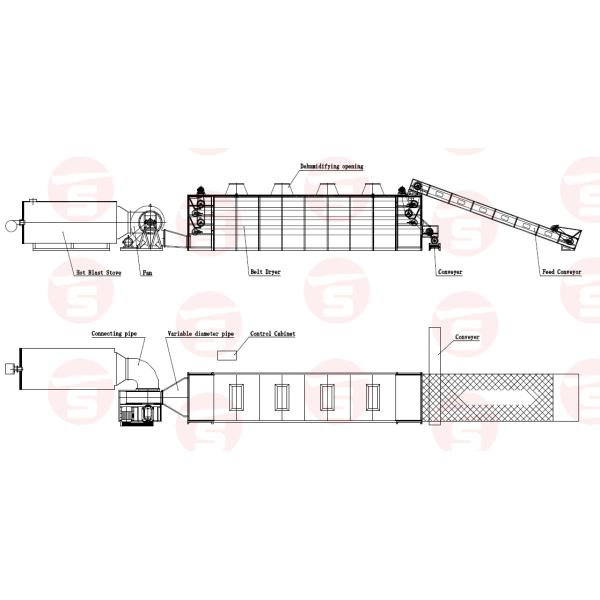 Flexible Adaptable Continuous Belt Dryer Chili Various Product Types
