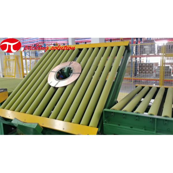 2000-6000mm Automatic Copper Coil Packing Line Stacking Weighing Strapping Packing Line