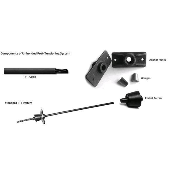 High Tension Anchor Wedge Plate Cast Iron Parts For Unbonded Monostrand Anchorage System