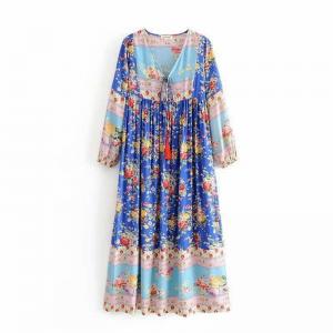 Quality Wholesales Bohemian Long Cotton Dress for sale