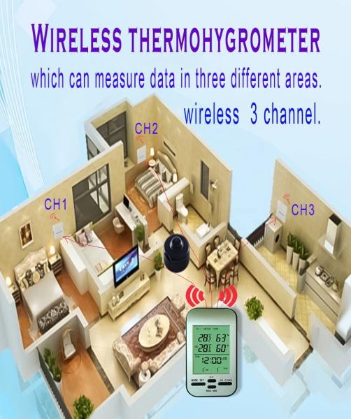 Buy Home Wireless Temperature And Humidity Meter With Clock And Weather Forecast Function at wholesale prices