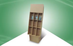 China Brown Home CD / Magazine Free Standing Display Stands 30kgs Loading on sale