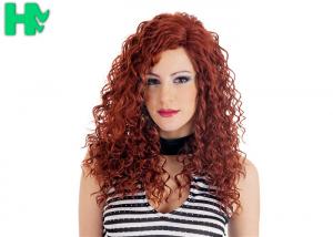 Quality High Quality Synthetic Wigs Red Color No Lace Synthetic Curly Wigs Natural Looking for sale