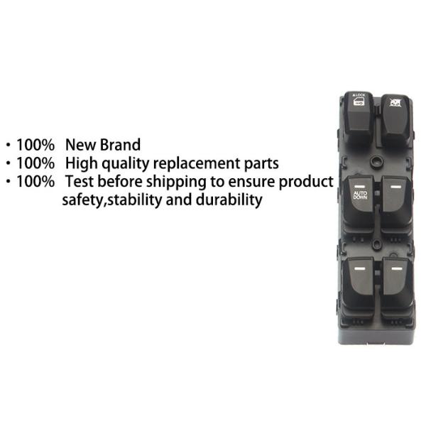 Auto Power window switch Front Left Single row high for Hyundai IX25 six key with Blue light 2009-2015 OE 93570-2Z000