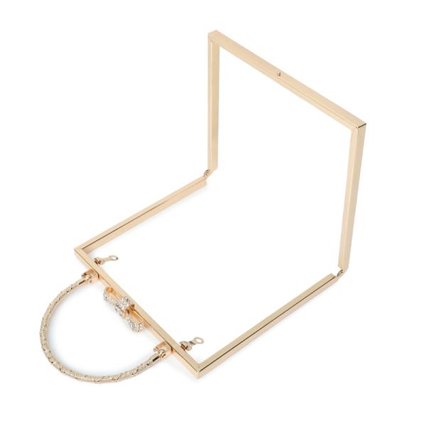 Alalamu Box Metal Clutch Purse Frame Rustproof Durable 18.5×16cm