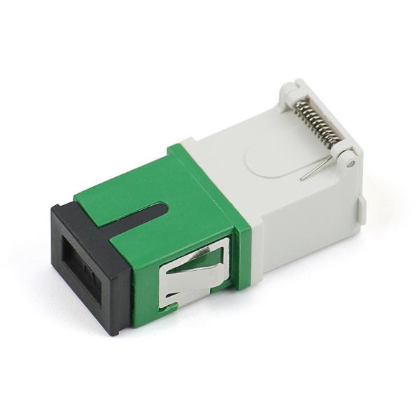 SC Simplex Outer Shutter Adapter With Flange For Telecom Network Cabling