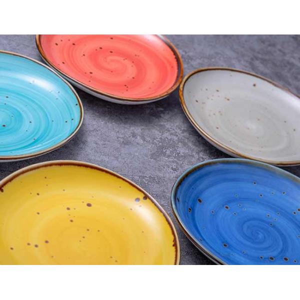 Round 6.5" 8.5" 10.5" Stoneware Dinner Plates Dishwasher Safe