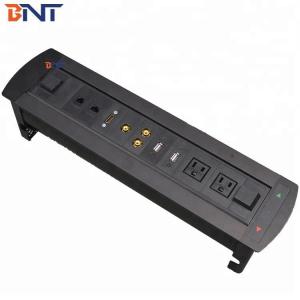 China USB / RJ45 / VGA Rotating Power Socket Tabletop Interconnect Box on sale