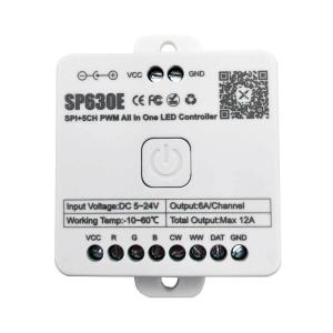 Magic Home App Controlled LED Strip Smart Controller With SP630E RGBCW Output Channels