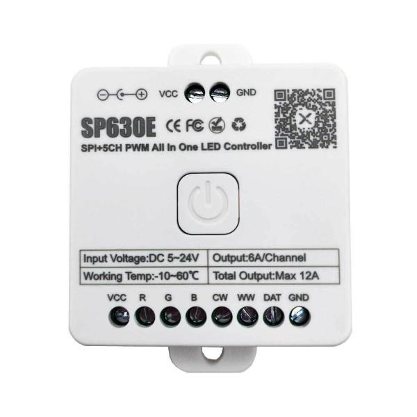 Buy Magic Home App Controlled LED Strip Smart Controller With SP630E RGBCW Output Channels at wholesale prices