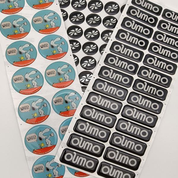 High Gloss Custom Label Stickers Resin Domed Carton 3D Epoxy Resin Stickers