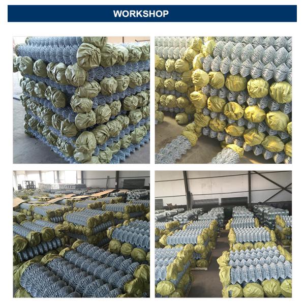 Metal Frame Galvanized Chain Link Fence Panels With 2-2.5mm Wire Diameter