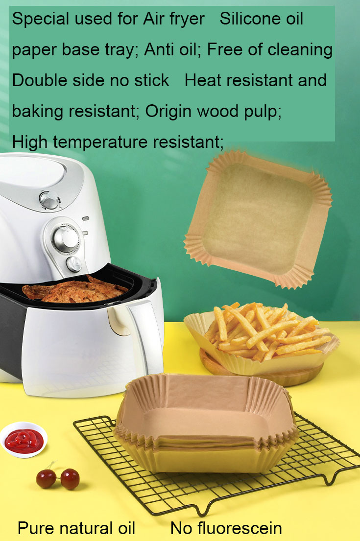 Single Side Coating Silicone Try Plate Paper for Heat Resistant Greaseproof Air Fryer
