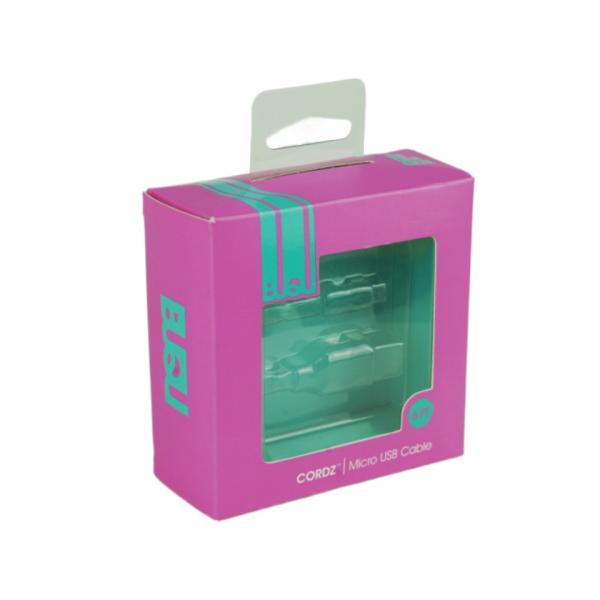 Buy custom cardboard boxes data line charging usb cable boxes  with  hook at wholesale prices