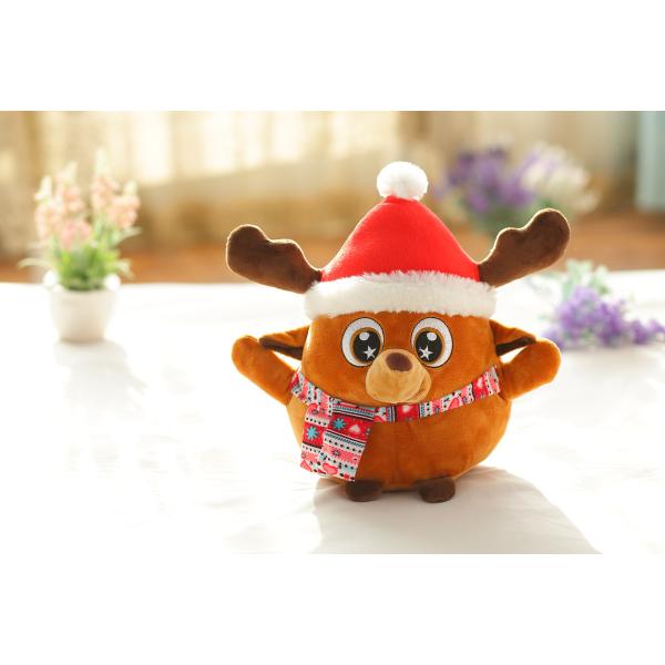 3 Different Size Animated Plush Christmas Toys Smooth Warm Fabric Pp Cotton Stuff