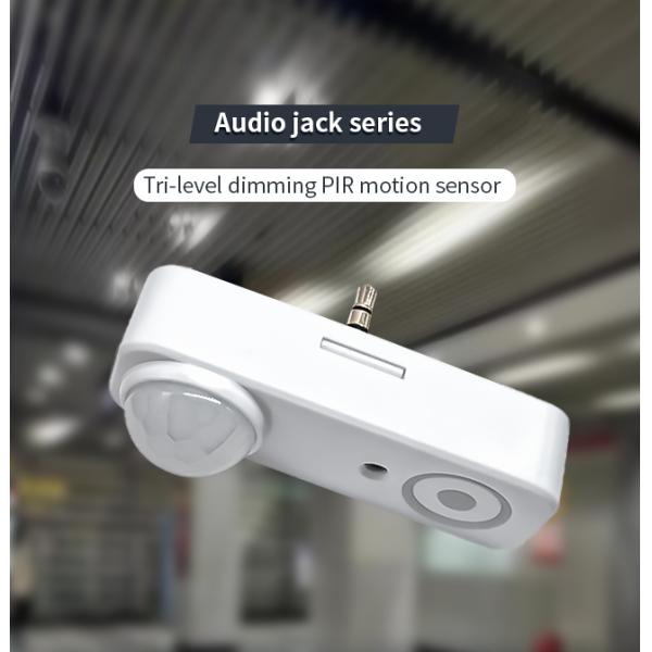 Audio-jack connection PIR motion sensor HNS134PIR, with tri-level dimming control, easy plug & play